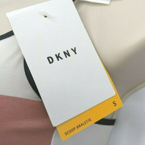 DKNY Intimates Womens Scoop Bralette Wire Free Bra Pink Logo Size Small S NEW - Picture 5 of 7